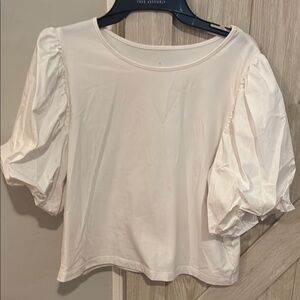 Elegant White Puff Sleeve Top